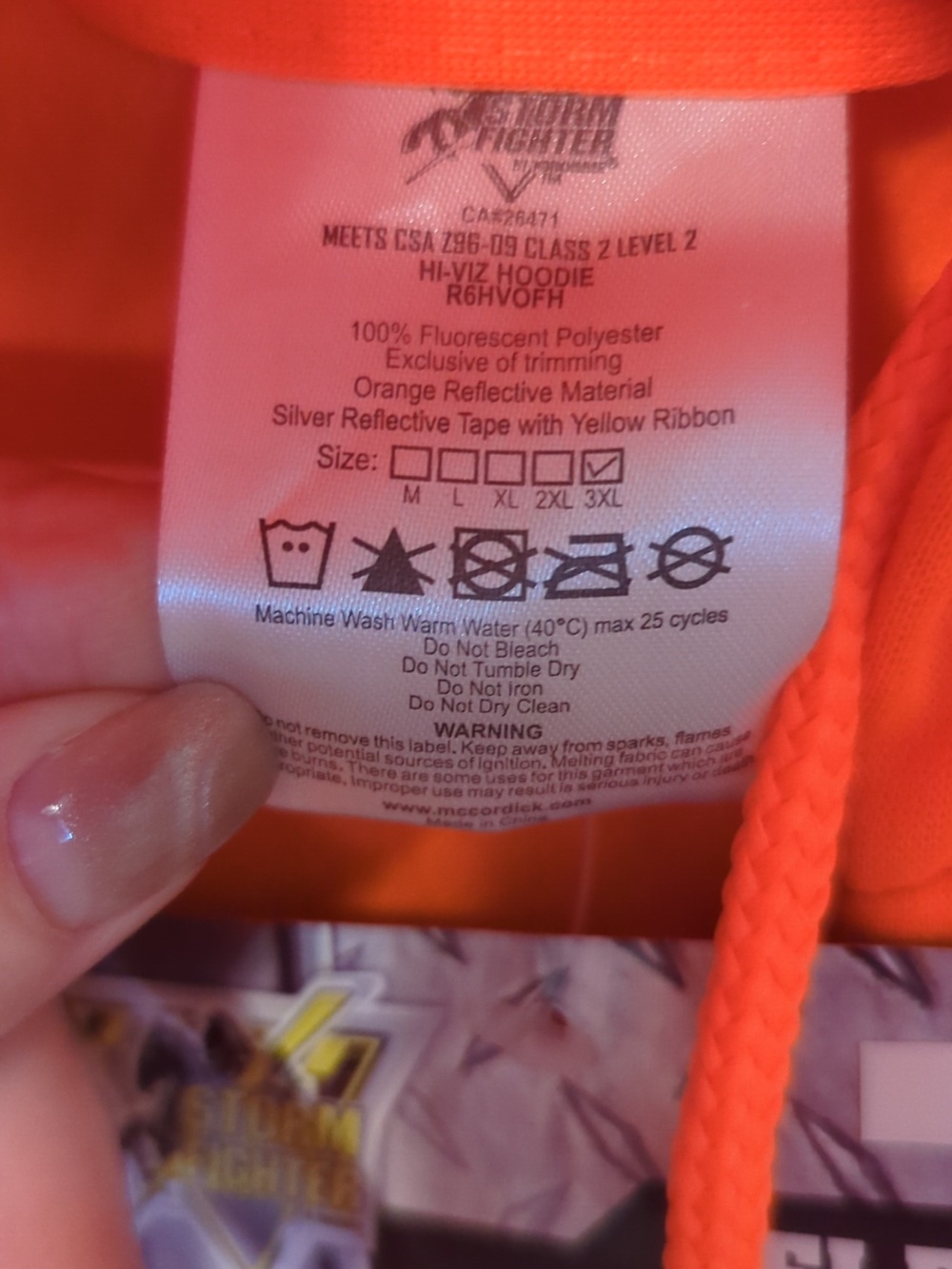High Visibility Zippered Hoodie - Picture 4 of 6
